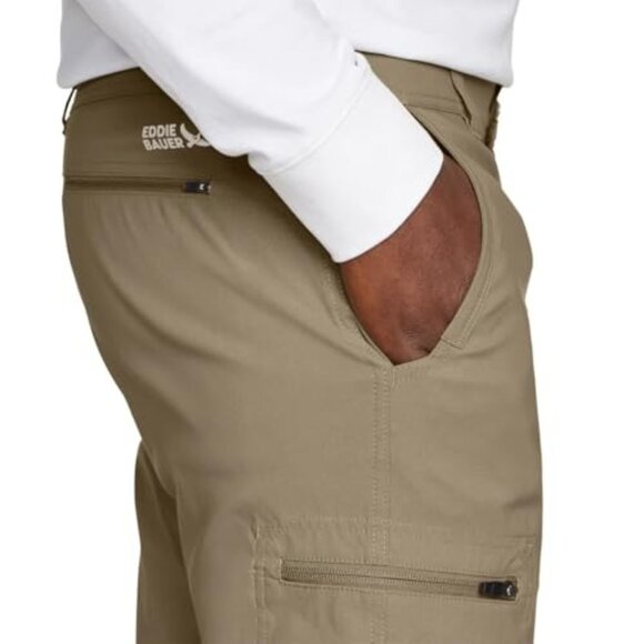 Eddie Bauer Men’s Fleece Lined Pants Water Resistant, Stretch, Zipper Pockets - Picture 5 of 9